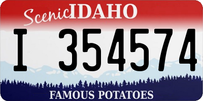 ID license plate I354574