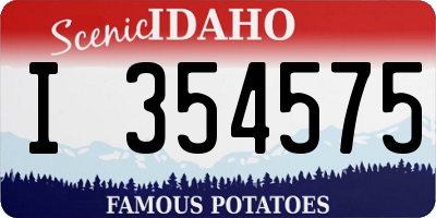 ID license plate I354575
