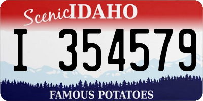 ID license plate I354579