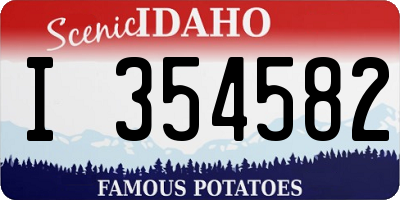 ID license plate I354582