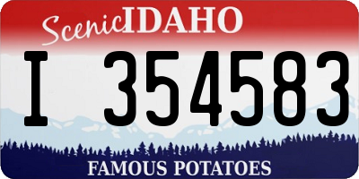 ID license plate I354583