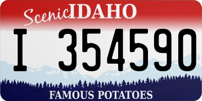ID license plate I354590