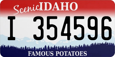 ID license plate I354596