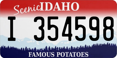 ID license plate I354598