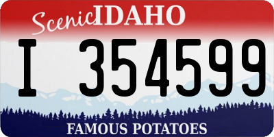 ID license plate I354599
