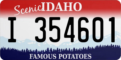 ID license plate I354601