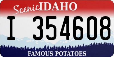 ID license plate I354608
