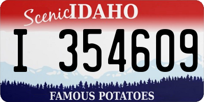 ID license plate I354609
