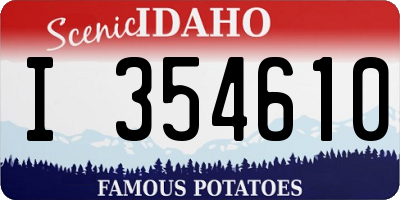 ID license plate I354610