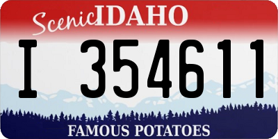 ID license plate I354611
