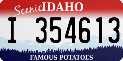 ID license plate I354613