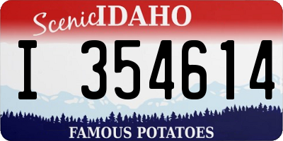 ID license plate I354614