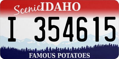ID license plate I354615