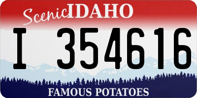 ID license plate I354616