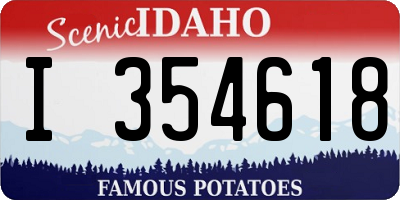 ID license plate I354618