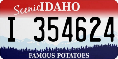 ID license plate I354624