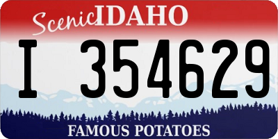 ID license plate I354629