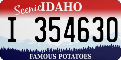 ID license plate I354630