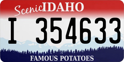 ID license plate I354633