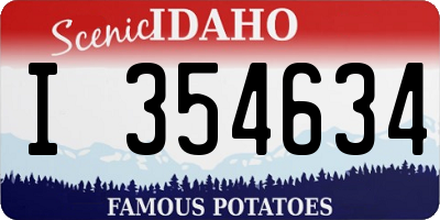 ID license plate I354634
