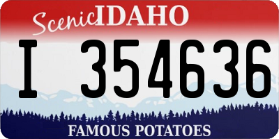 ID license plate I354636