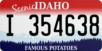 ID license plate I354638