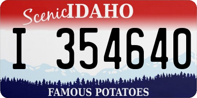 ID license plate I354640