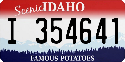 ID license plate I354641