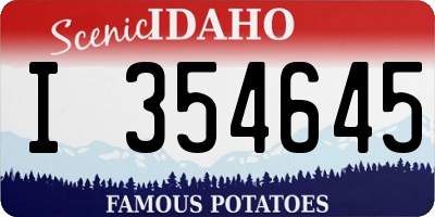 ID license plate I354645