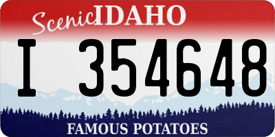 ID license plate I354648