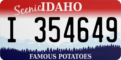 ID license plate I354649