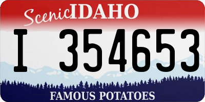 ID license plate I354653