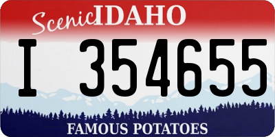 ID license plate I354655