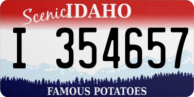 ID license plate I354657