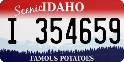 ID license plate I354659