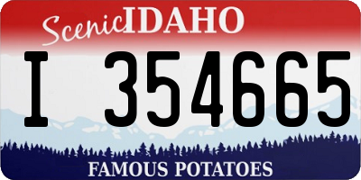 ID license plate I354665
