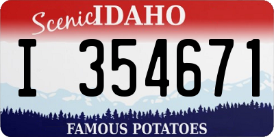 ID license plate I354671