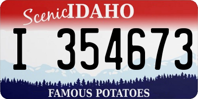 ID license plate I354673