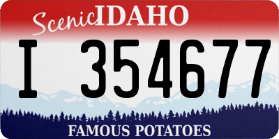 ID license plate I354677