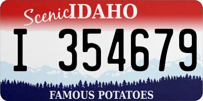 ID license plate I354679