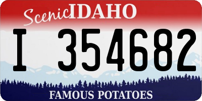 ID license plate I354682