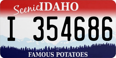 ID license plate I354686