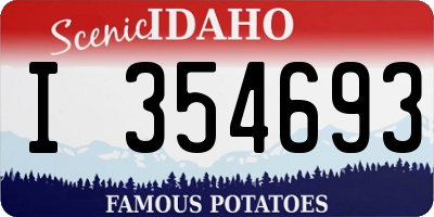 ID license plate I354693