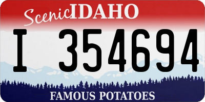 ID license plate I354694