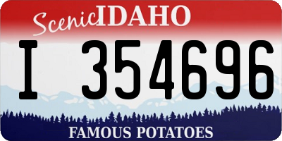 ID license plate I354696