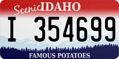 ID license plate I354699