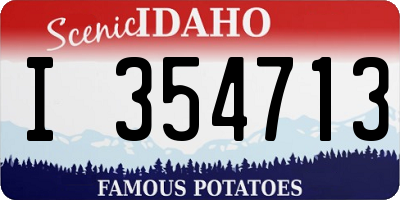 ID license plate I354713