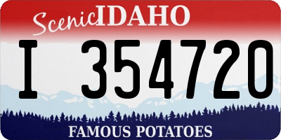ID license plate I354720