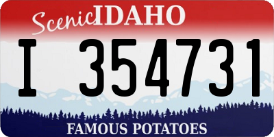 ID license plate I354731