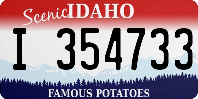 ID license plate I354733